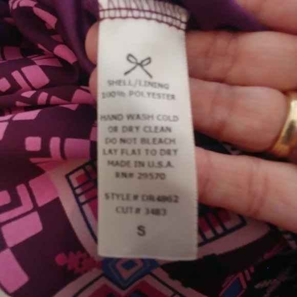 EVERLY: V neck jewel tone shift tunic dress S, EUC - Picture 7 of 7